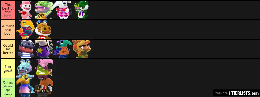 Animal Crossing: New Horizons Tier List 1