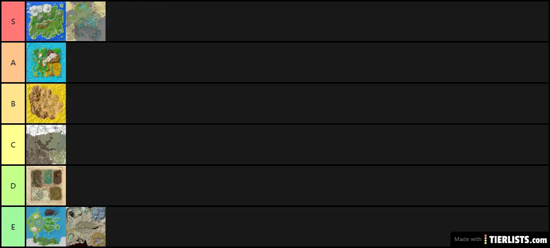 Ark map Tier List