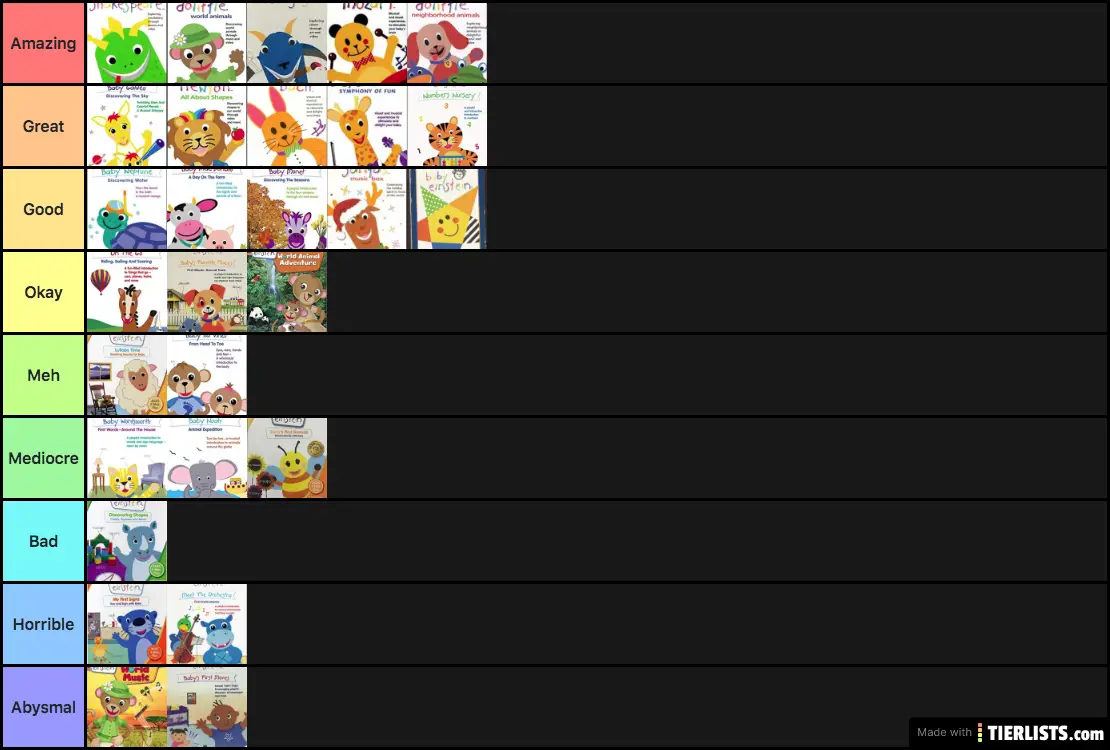 Baby Einstein Video Tier List
