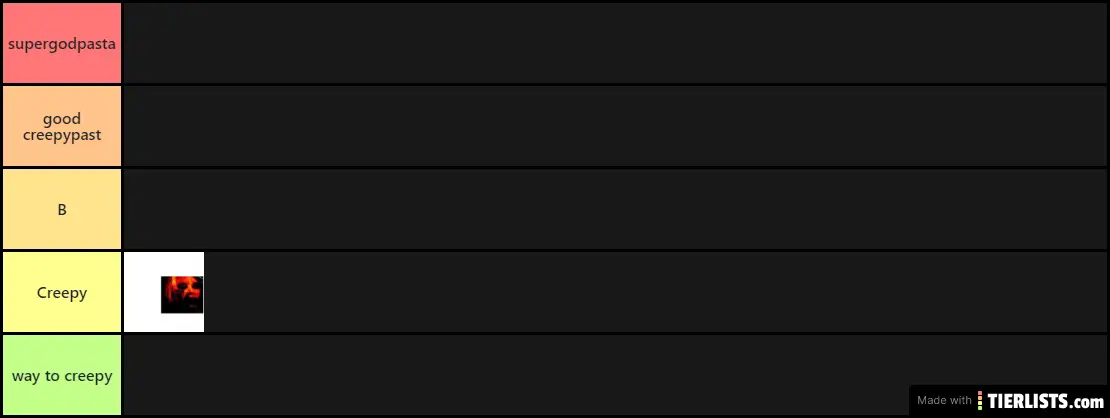 creepypasta tier