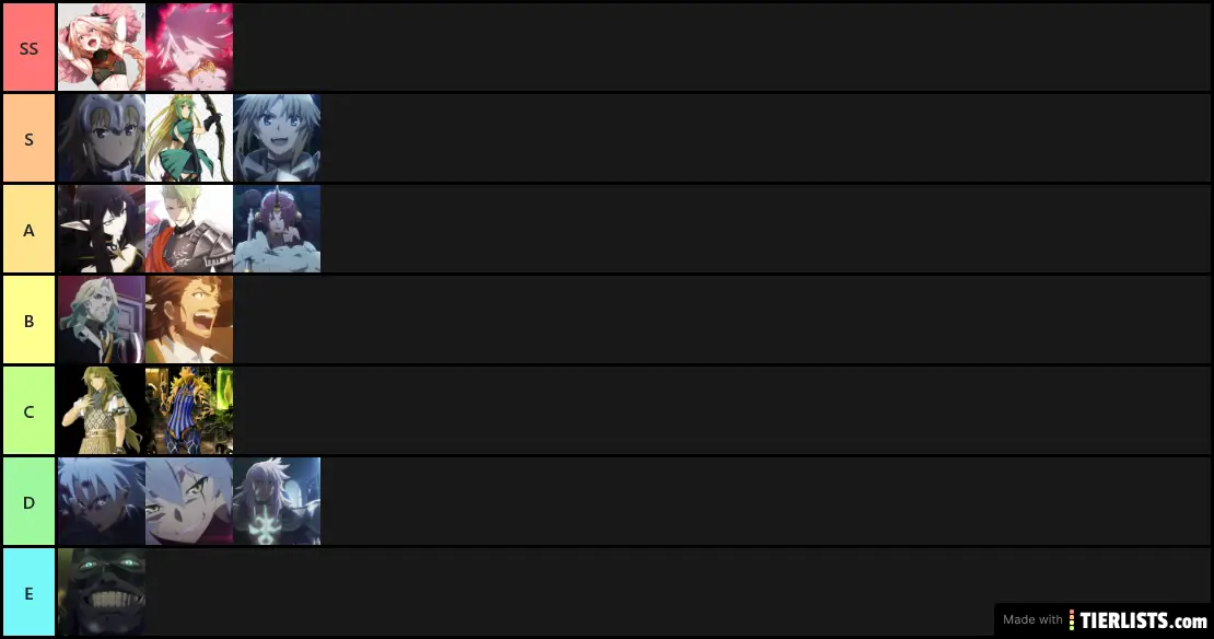 Fate Apocrypha Servants