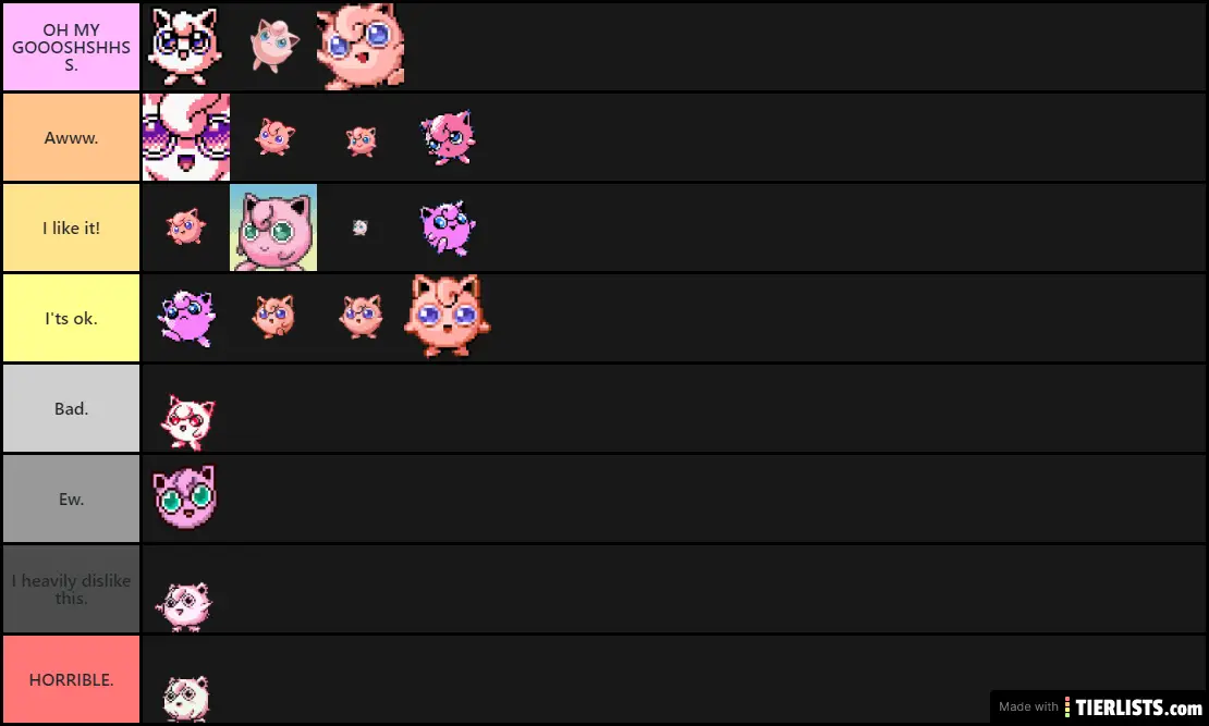 JIGGLYPUFF SPRITE TIER