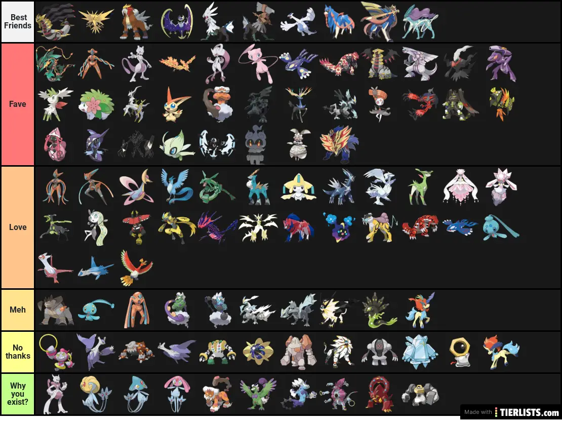 My Favorite Legendaries