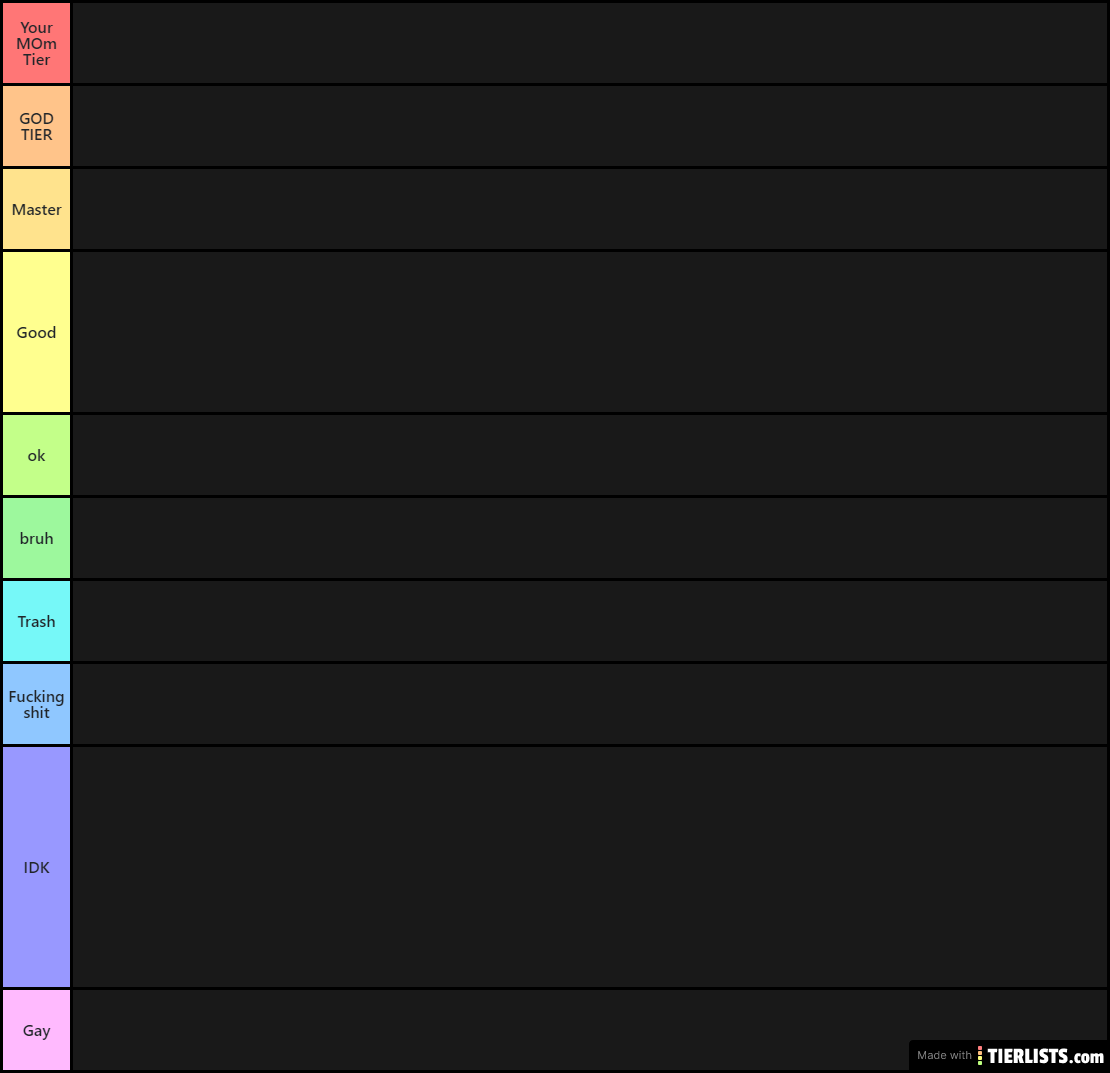 Nintendo game tierlist