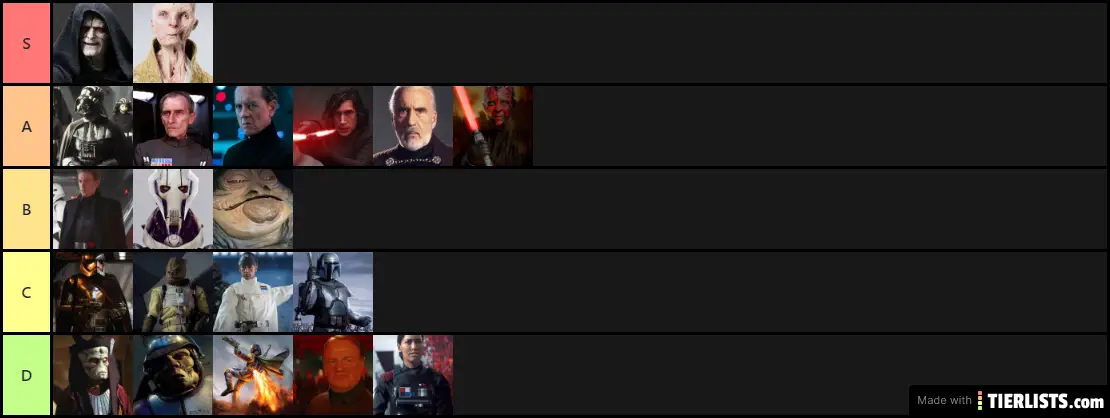 Star Wars Villians