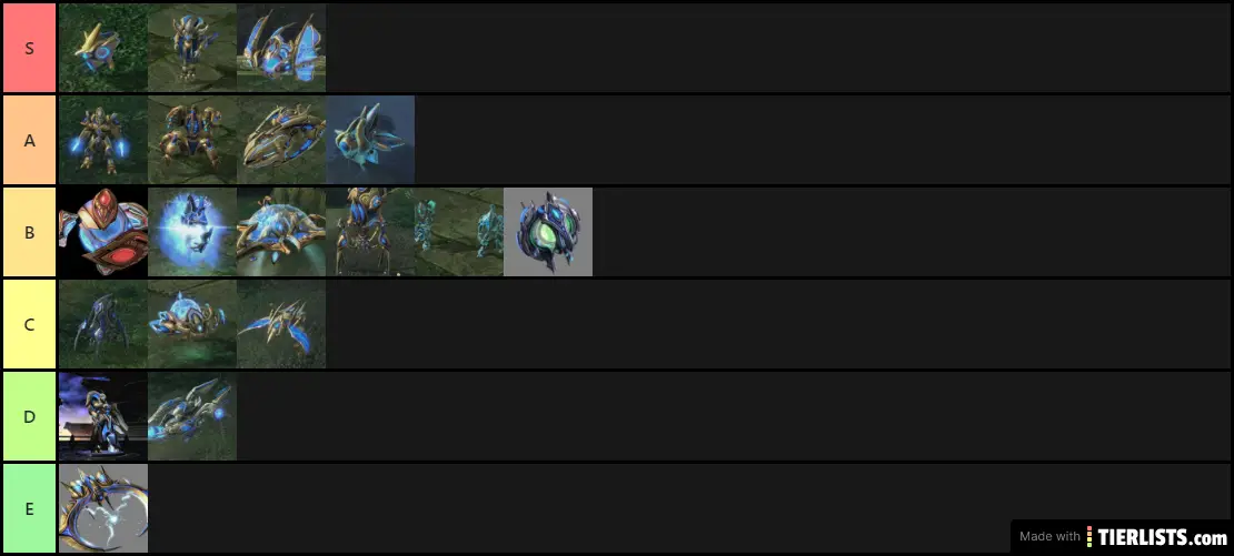 Starcraft 2 Protoss units