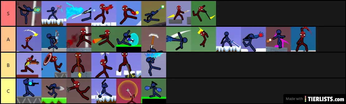 STICKMANTIERLIST