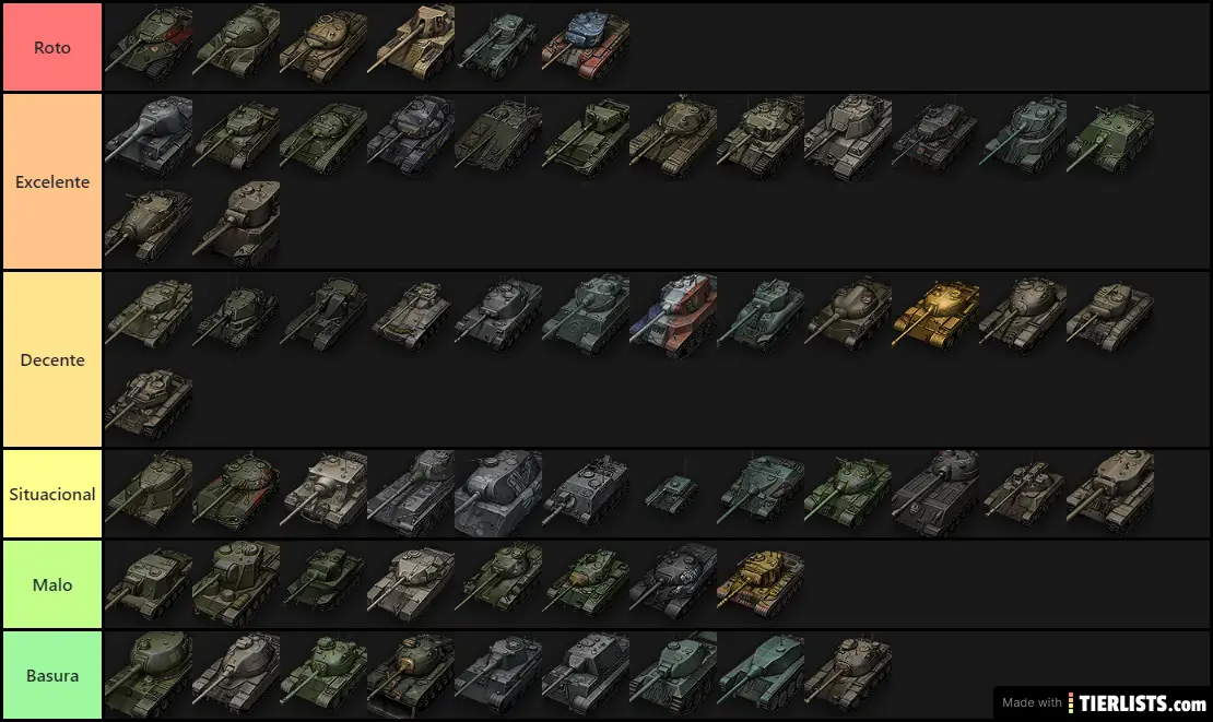 Tier List premiums tier 8