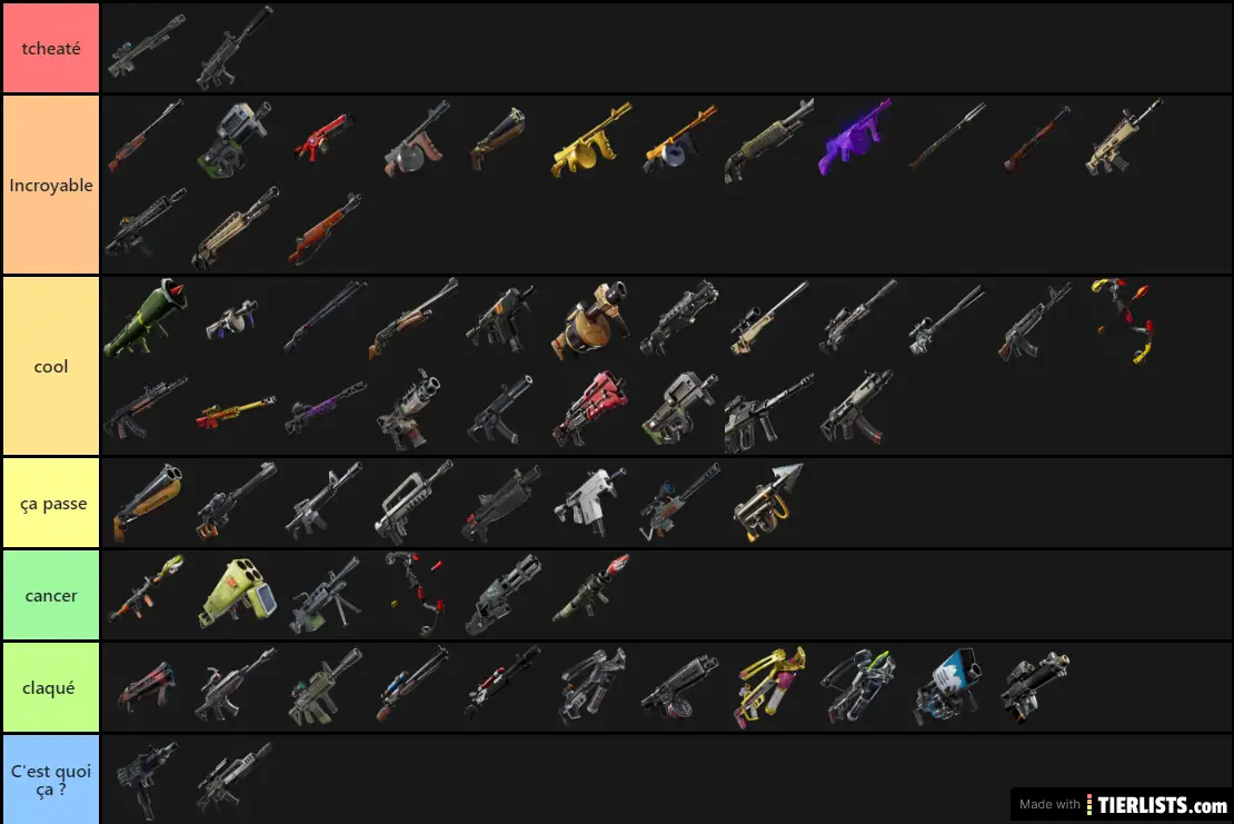weapons Fortnite