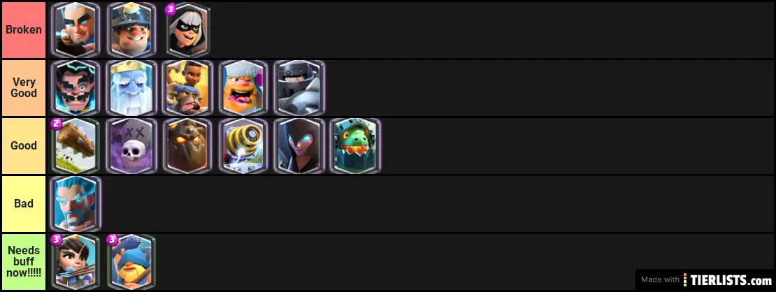 Worst and best legendary cards in clash royale